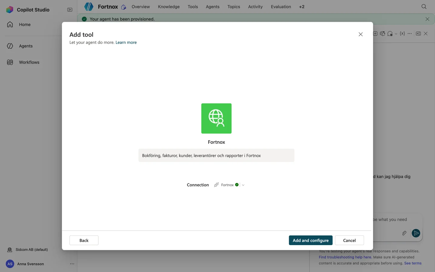 Click Add and configure